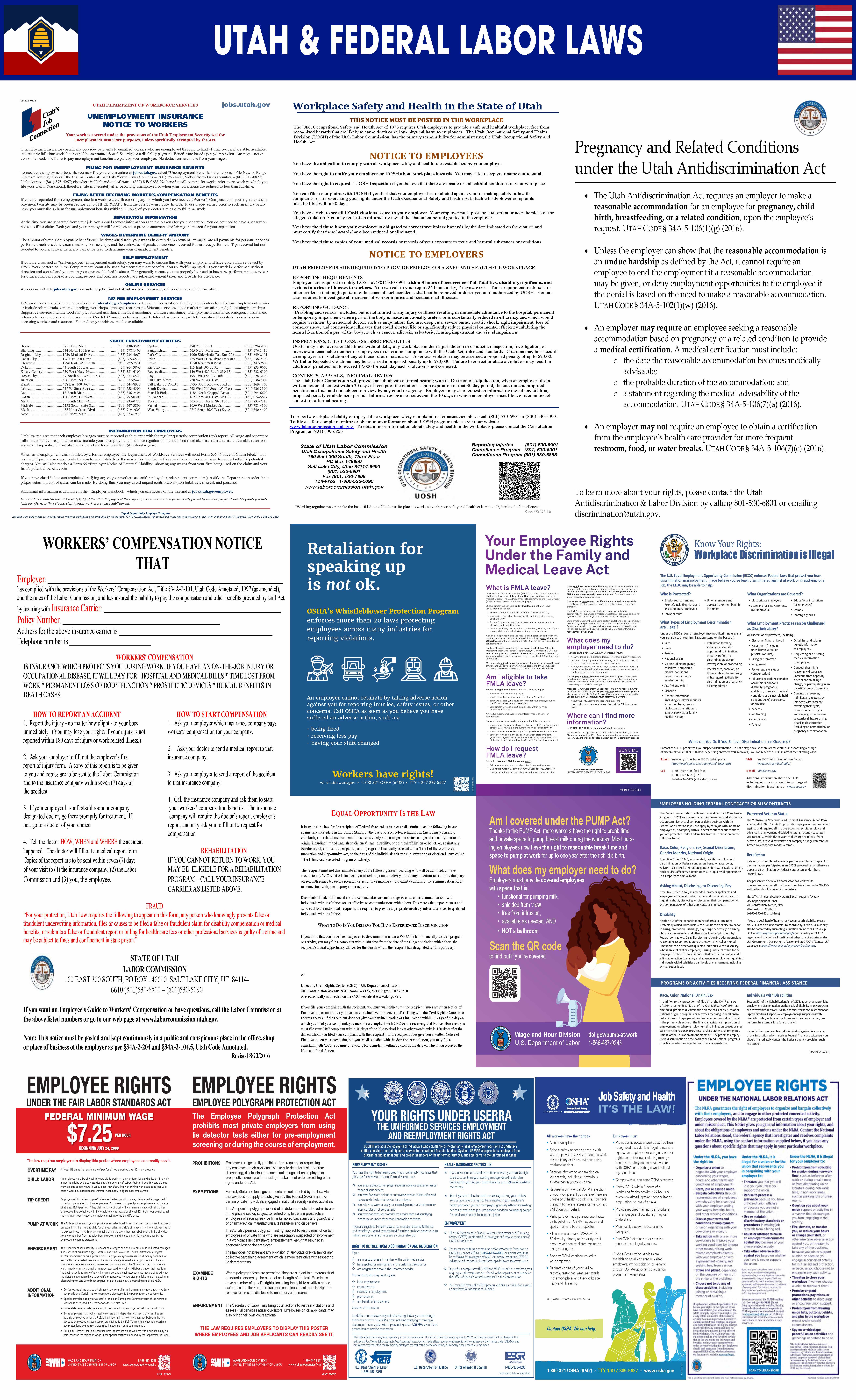 2026 UTAH ALL-IN-ONE LABOR LAW POSTER (UPDATED)